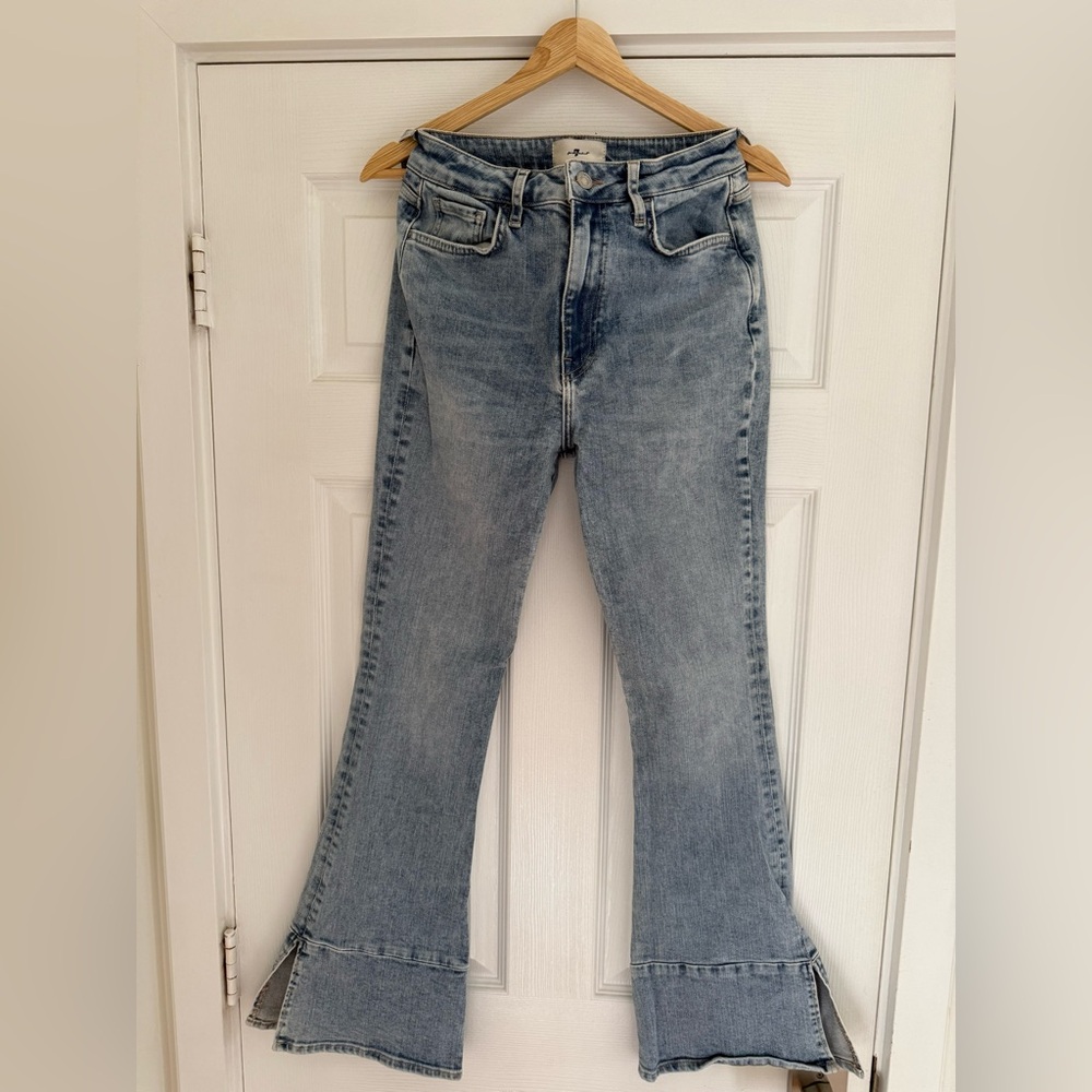 7 For All Mankind Light Blue Flare Jeans